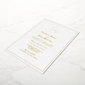 Invitation En Aluminium Élégant Mariage Monogramme (Rotation)