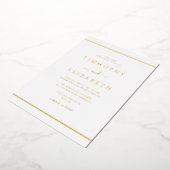 Invitation En Aluminium Élégant Mariage or simple (Rotation)
