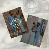 Invitation En Aluminium Élégant Mariage Photo Enregistrer Le Logo Date