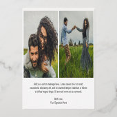 Invitation En Aluminium Élégant Mariage Photo Moderne Enregistrer La Date (Verso)