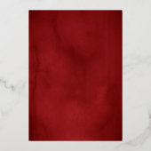 Invitation En Aluminium Élégant Mariage Rose Royal Red Gold (Verso)