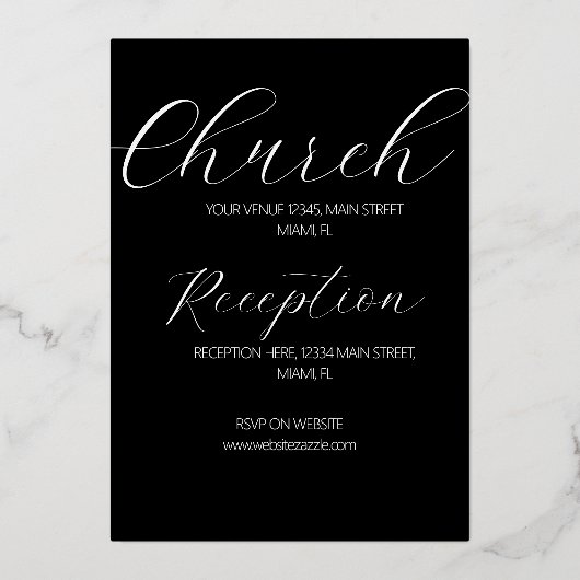 Invitation En Aluminium ELEGANT Mariage scénarisé Rose or (Verso)