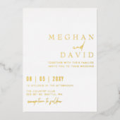 Invitation En Aluminium Élégant Mariage simple manuscrit (Recto)