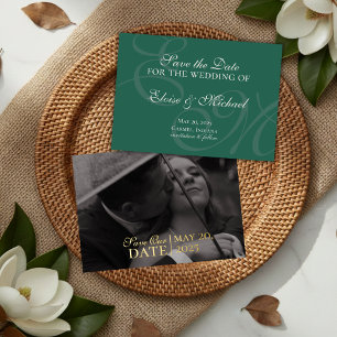 Invitation En Aluminium Élégant mariage vert à huile verte moderne Enregis