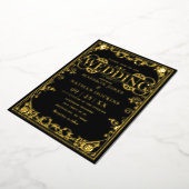 Invitation En Aluminium Élégant Mariage victorien Steampunk (Rotation)