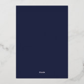 Invitation En Aluminium Elégant Marine & Gold Foil "We Do" Mariage (Verso)