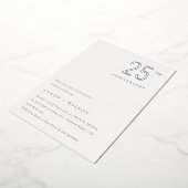 Invitation En Aluminium Élégant minimal Gras Argent Chaque année Anniversa (Rotation)