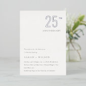 Invitation En Aluminium Élégant minimal Gras Argent Chaque année Anniversa (Debout devant)
