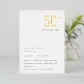 Invitation En Aluminium Élégant minimal Gras Or Chaque année Anniversaire (Debout devant)