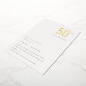 Invitation En Aluminium Élégant minimal Gras Or Chaque année Anniversaire (Rotation)