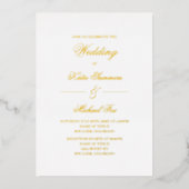 Invitation En Aluminium Elegant minimalist wedding   (Recto)