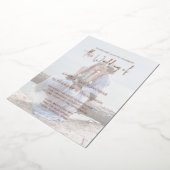 Invitation En Aluminium Elégant Modèle photo RSVP Code QR (Rotation)