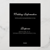 Invitation En Aluminium Elegant Modern Formal Black Wedding Gold (Verso)