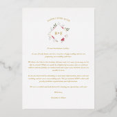 Invitation En Aluminium Elegant Modern Initials Floral Anagram 2 Photos (Verso)