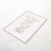 Invitation En Aluminium Elégant Moderne Nous sommes engagés Fiançailles Ro (Rotation)