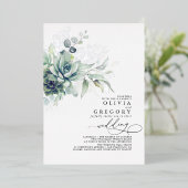 Invitation En Aluminium Elégant Moderne Succulents Mariage verdoyant (Debout devant)
