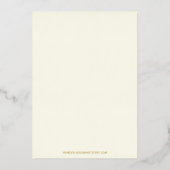 Invitation En Aluminium Élégant Monogramme ivoire moderne or Mariage (Verso)