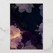 Invitation En Aluminium Élégant Monogramme Luxe Boho foncé Arche Florale (Verso)