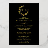 Invitation En Aluminium Élégant Monogramme Mariage de couronne Real (Recto)