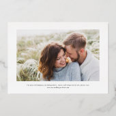 Invitation En Aluminium Élégant Monogramme Mariage photo Rose or (Verso)