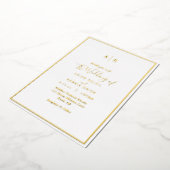 Invitation En Aluminium Élégant Monogramme moderne Mariage Gold (Rotation)