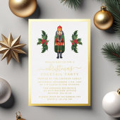 Invitation En Aluminium Élégant Nutcracker Noël Cocktail Party Gold