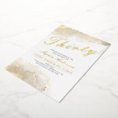 Invitation En Aluminium Elégant or moderne 30e anniversaire (Rotation)