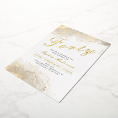 Invitation En Aluminium Elégant or moderne 40e anniversaire (Rotation)