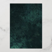 Invitation En Aluminium Élégant Papel Picado Emerald Green Mariage (Verso)