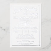 Invitation En Aluminium Élégant papier d'aluminium pour fête d'anniversair (Recto)