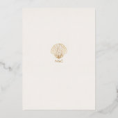 Invitation En Aluminium Elegant Photo Gold Save the Date (Verso)