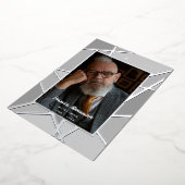 Invitation En Aluminium Elegant Pink Abstract Photo Memorial Funeral (Rotation)