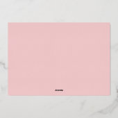 Invitation En Aluminium Elégant Pink Peonies Mère's Day Brunch (Verso)