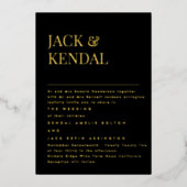 Invitation En Aluminium Élégant Premium | Editable Names Mariage Gold (Devant)