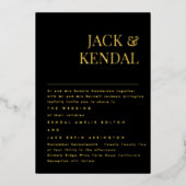 Invitation En Aluminium Élégant Premium | Editable Names Mariage Gold (Devant)