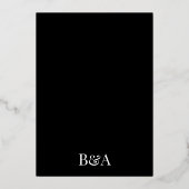 Invitation En Aluminium Élégant Premium | Editable Names Mariage Gold (Verso)