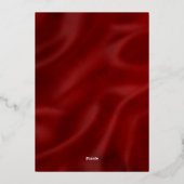 Invitation En Aluminium Elegant Red Holiday Party (Verso)