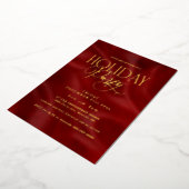 Invitation En Aluminium Elegant Red Holiday Party (Rotation)