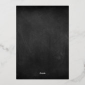 Invitation En Aluminium Élégant roman | Mariage rose Gold Foil (Verso)