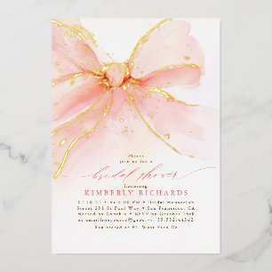 Invitation En Aluminium Élégant Romantique Douce Rose Mariage