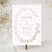 Invitation En Aluminium Élégant Rose de couronnes à feuilles Mariage d'hui