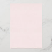 Invitation En Aluminium Élégant rose et or (Verso)