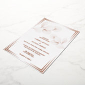 Invitation En Aluminium Élégant Rose Eucalyptus Mariage or (Rotation)