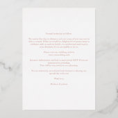 Invitation En Aluminium Elégant Rose Gold Effet 2 Photos Chic Mariage (Verso)