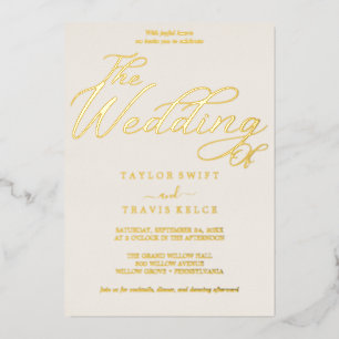 Invitation En Aluminium Élégant Rose Gold Foil   Mariage Blush