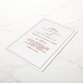 Invitation En Aluminium Élégant Rose Mariage Gold Foil (Rotation)