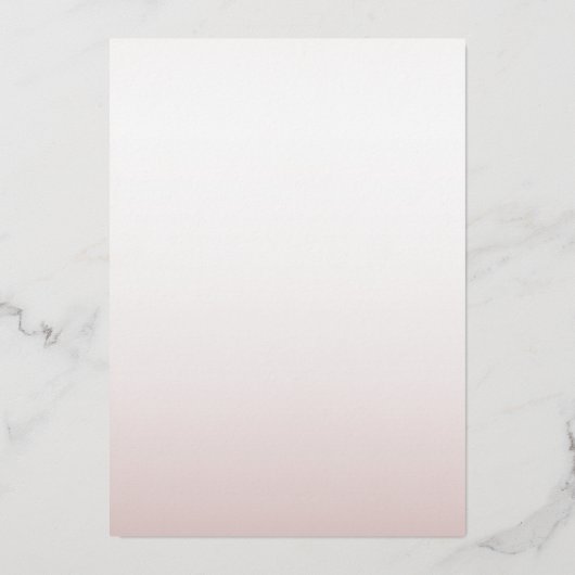 Invitation En Aluminium Élégant Rose Mariage or (Verso)