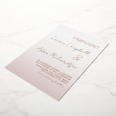 Invitation En Aluminium Élégant Rose Mariage or (Rotation)