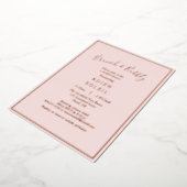 Invitation En Aluminium Elégant Rose moderne Blush Gold Brunch et Bubbly (Rotation)