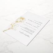 Invitation En Aluminium Élégant Rose Real Gold Mariage (Rotation)